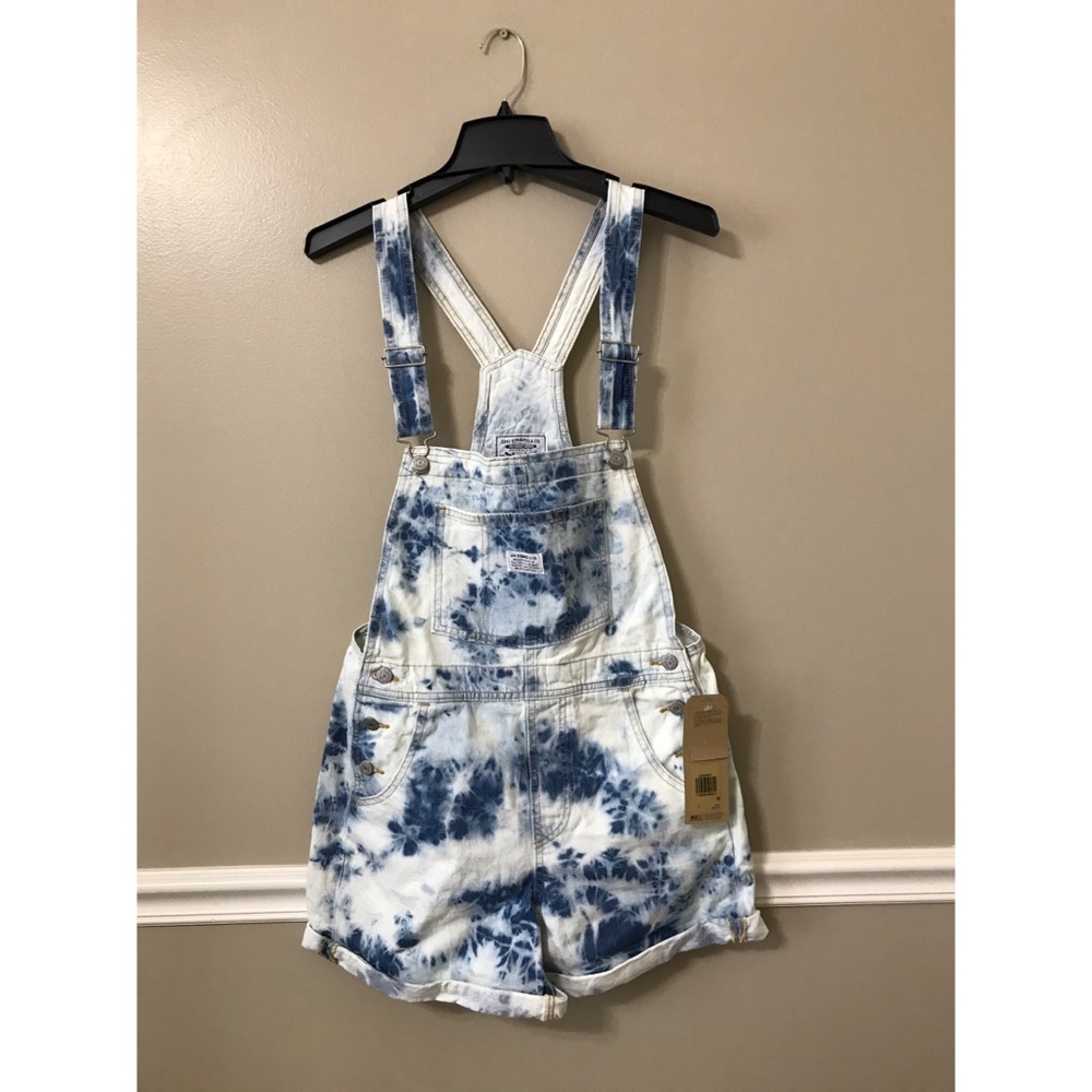 HP🎉Levi’s Vintage Tie Dye Shortalls - Picture 2 of 11